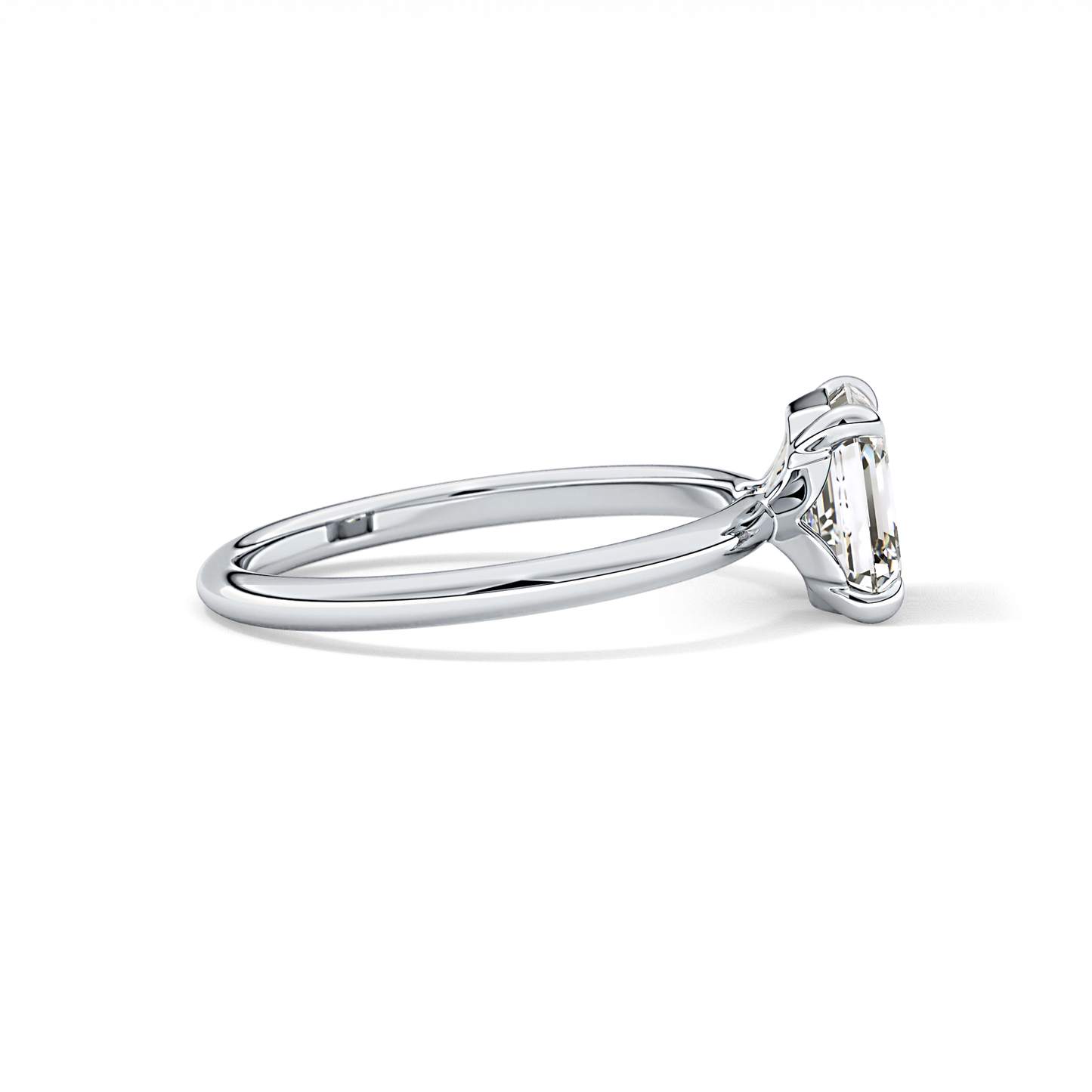 Asscher Solitaire Lab Grown Engagement Ring