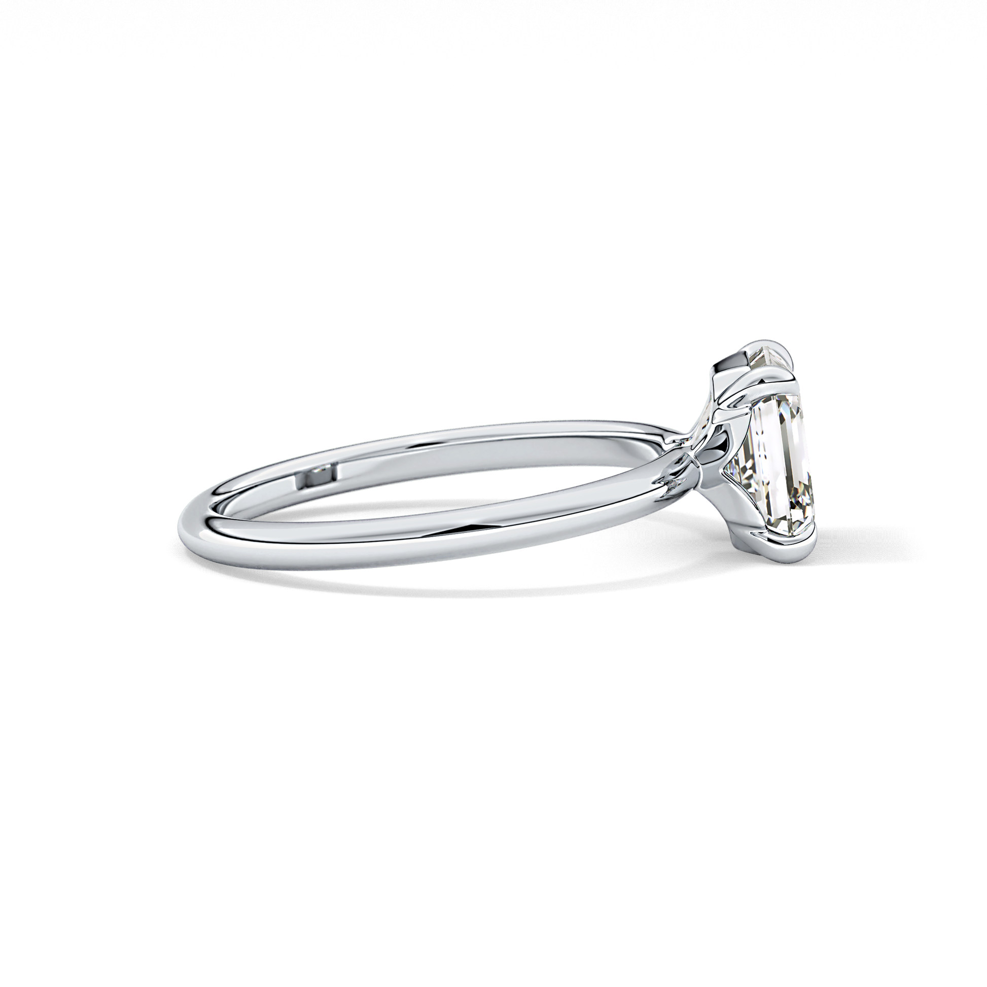 Asscher Solitaire Lab Grown Engagement Ring