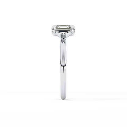 Asscher Solitaire Lab Grown Engagement Ring