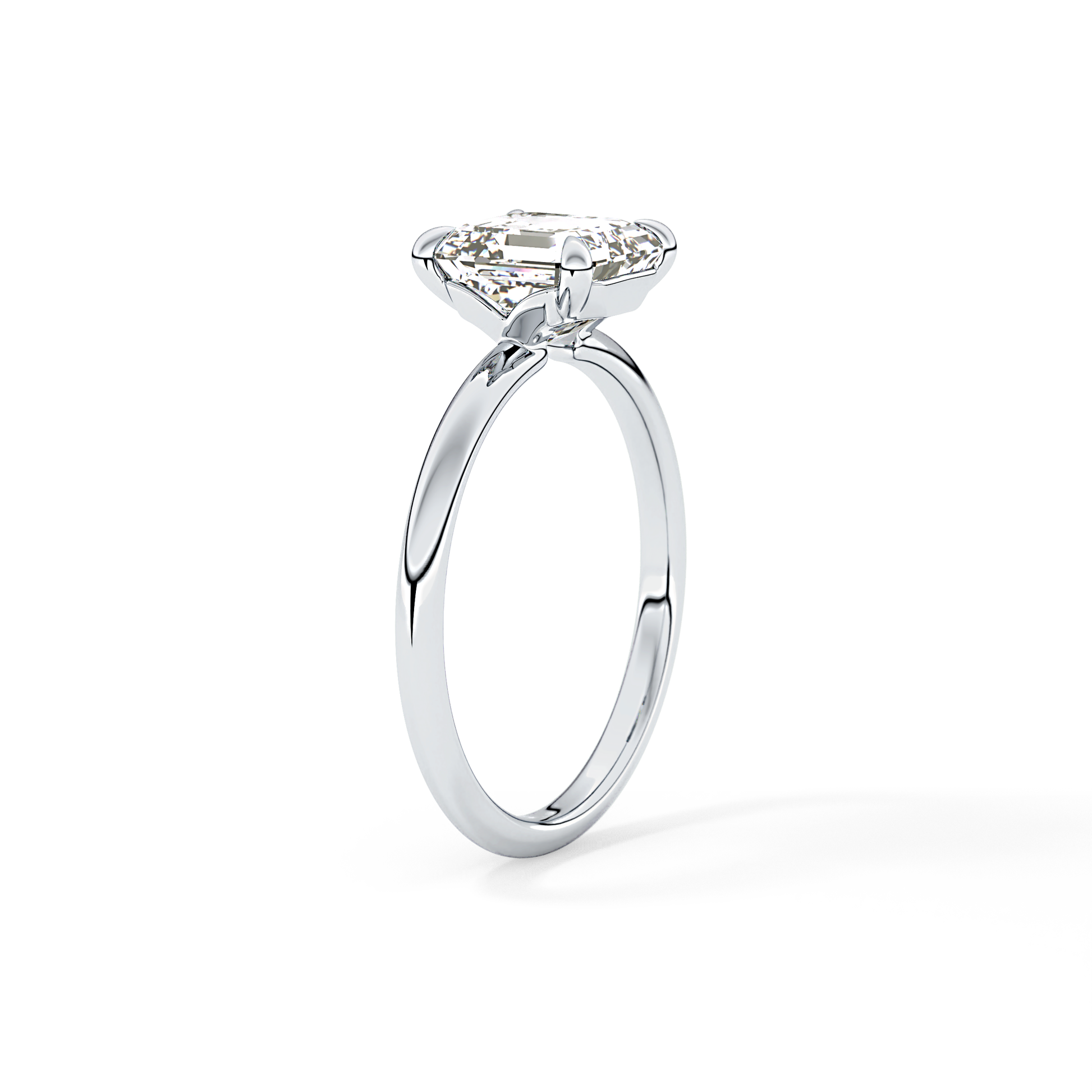 Asscher Solitaire Lab Grown Engagement Ring