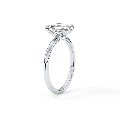 Asscher Solitaire Lab Grown Engagement Ring