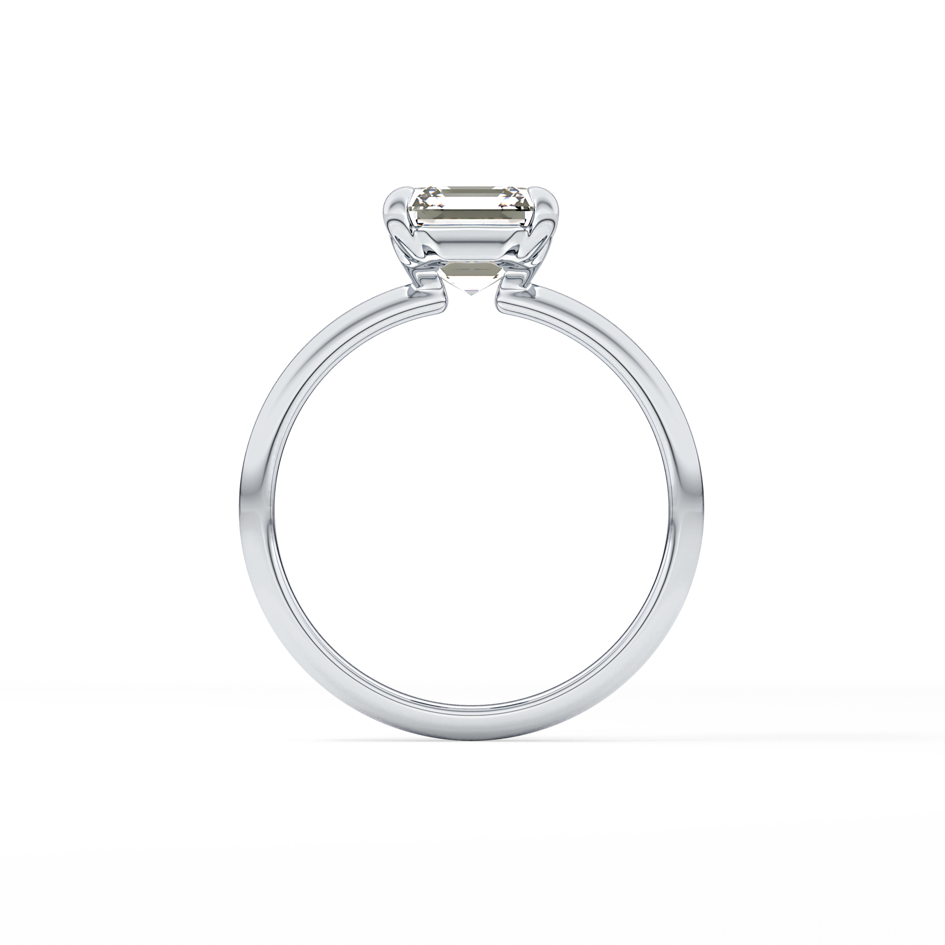 Asscher Solitaire Lab Grown Engagement Ring