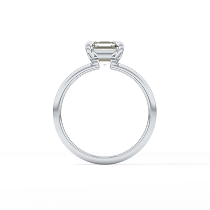 Asscher Solitaire Lab Grown Engagement Ring