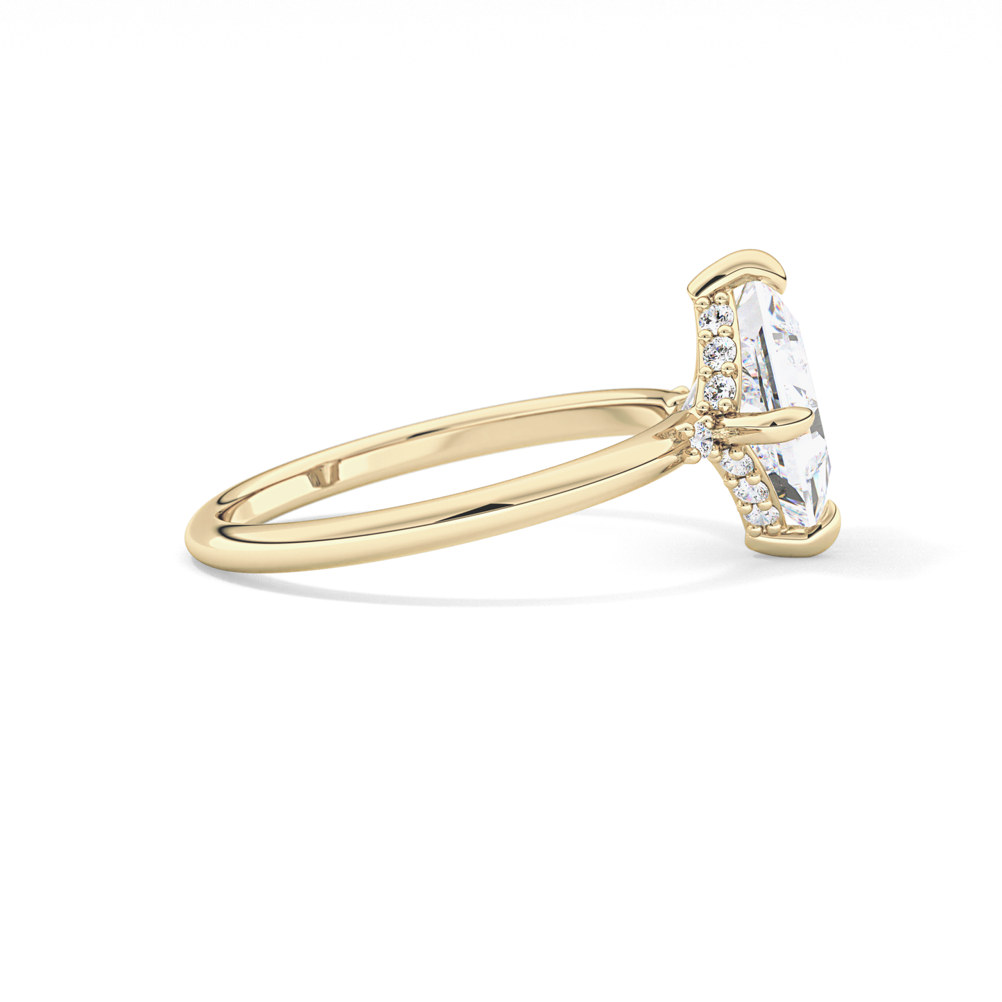 Princess Hidden Halo Lab Grown Diamond Engagement Ring