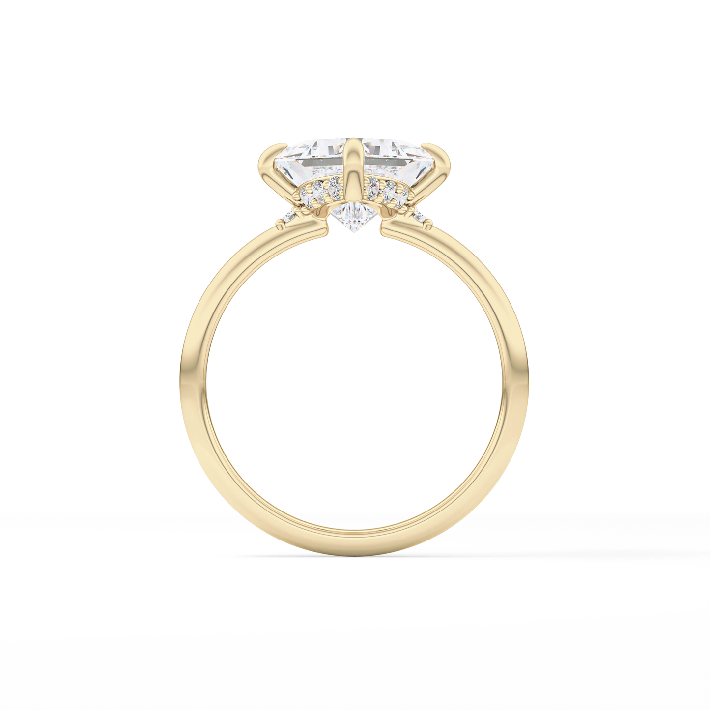 Princess Hidden Halo Lab Grown Diamond Engagement Ring