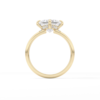 Princess Hidden Halo Lab Grown Diamond Engagement Ring