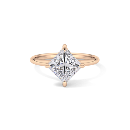Princess Hidden Halo Lab Grown Diamond Engagement Ring