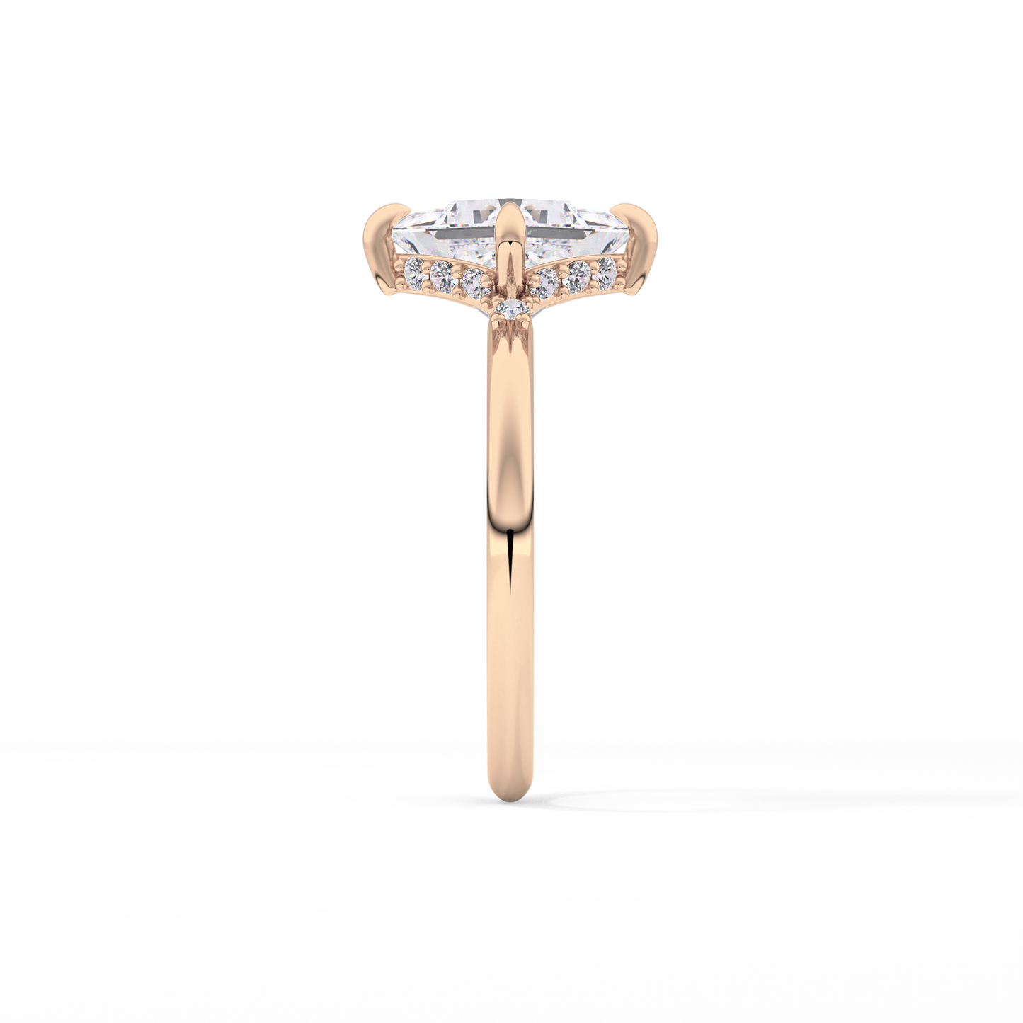 Princess Hidden Halo Lab Grown Diamond Engagement Ring