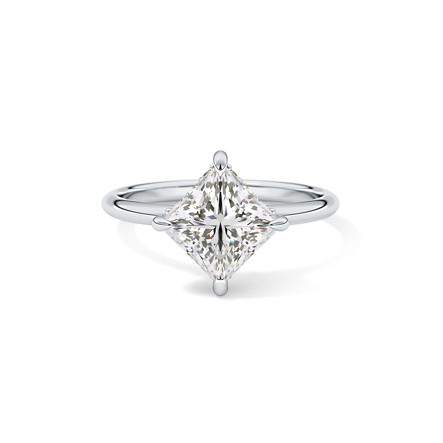 Princess Hidden Halo Lab Grown Diamond Engagement Ring