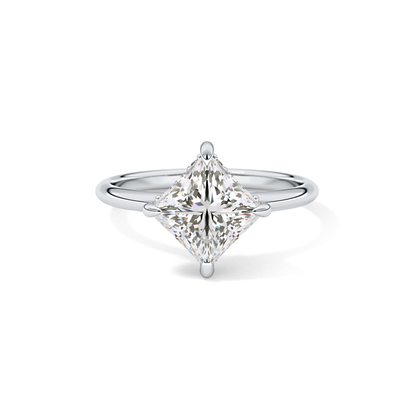 Princess Hidden Halo Lab Grown Diamond Engagement Ring