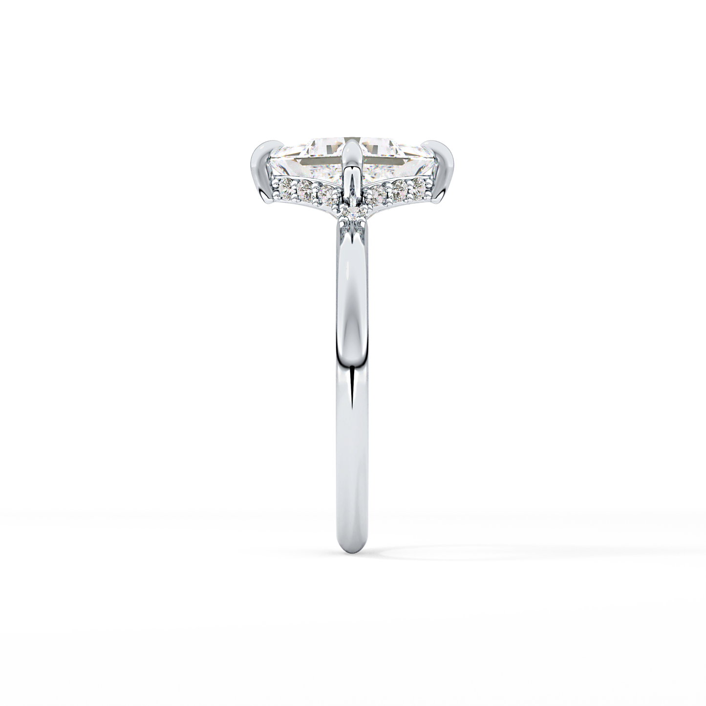 Princess Hidden Halo Lab Grown Diamond Engagement Ring
