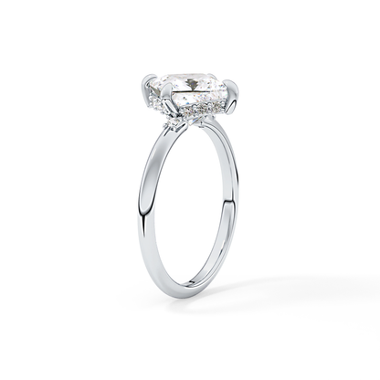 Princess Hidden Halo Lab Grown Diamond Engagement Ring
