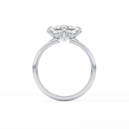 Princess Hidden Halo Lab Grown Diamond Engagement Ring