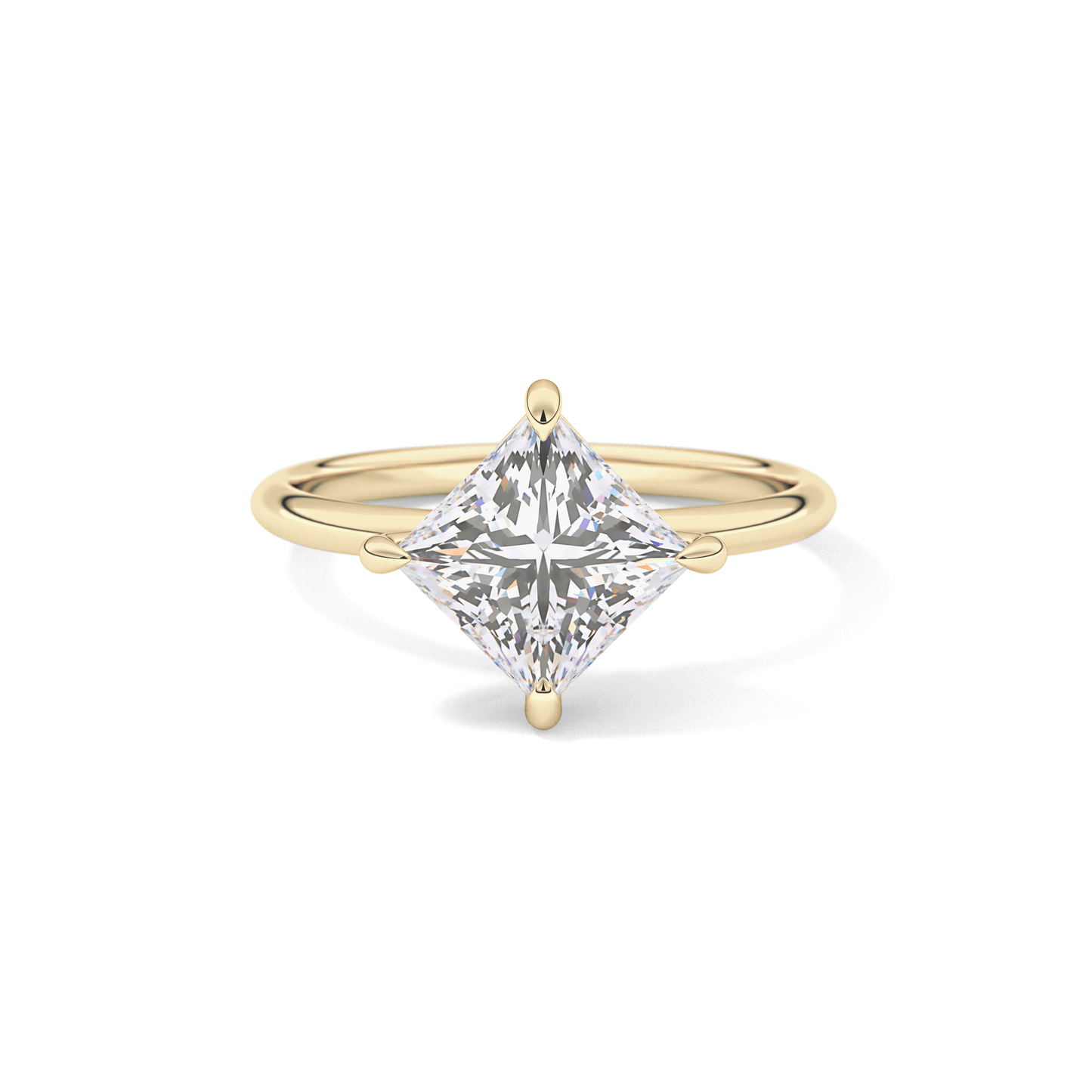 Princess Hidden Halo Lab Grown Diamond Engagement Ring