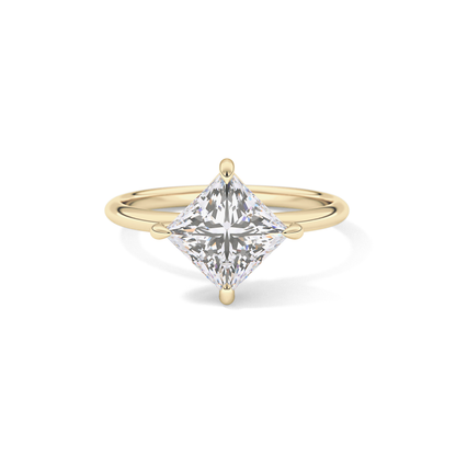 Princess Hidden Halo Lab Grown Diamond Engagement Ring
