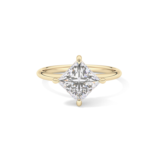 Princess Hidden Halo Lab Grown Diamond Engagement Ring