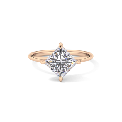 Princess Hidden Halo Lab Grown Diamond Engagement Ring