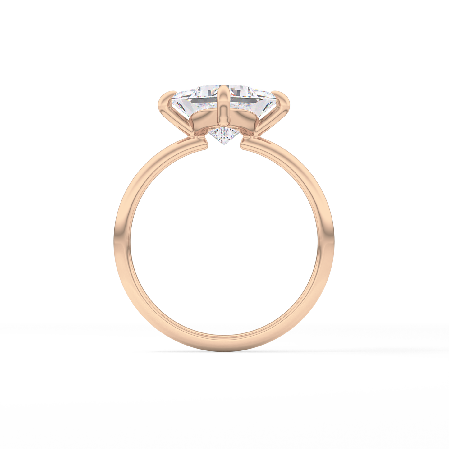 Princess Hidden Halo Lab Grown Diamond Engagement Ring