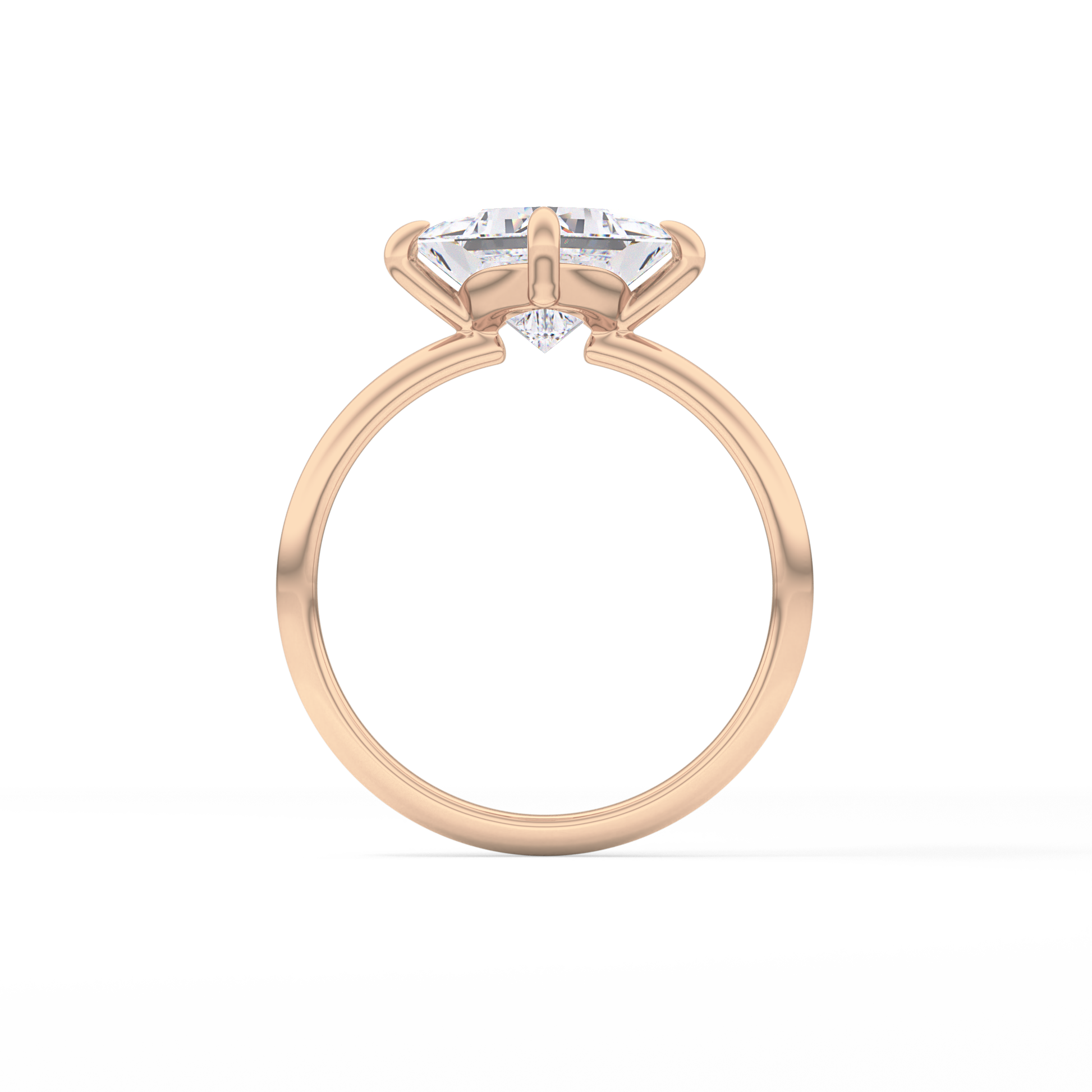 Princess Hidden Halo Lab Grown Diamond Engagement Ring
