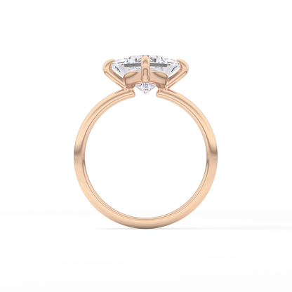 Princess Hidden Halo Lab Grown Diamond Engagement Ring