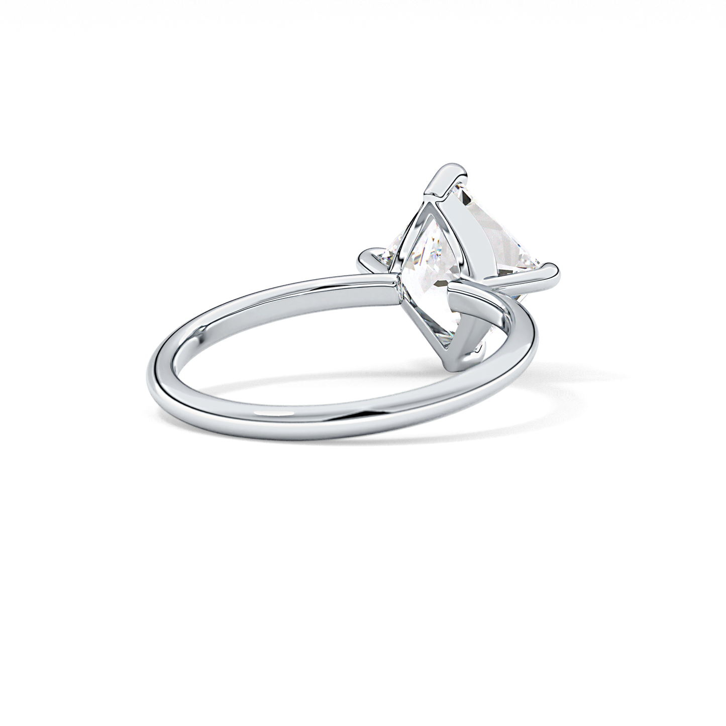 Princess Hidden Halo Lab Grown Diamond Engagement Ring