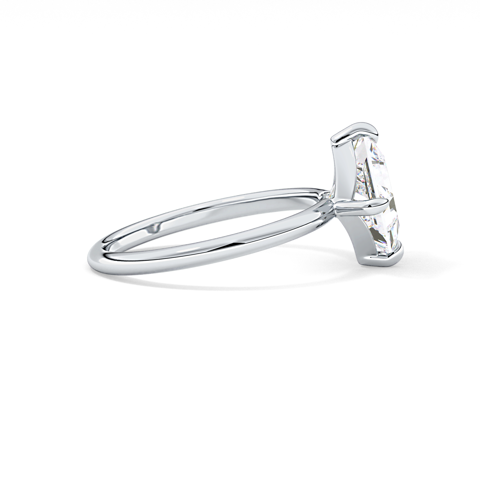 Princess Hidden Halo Lab Grown Diamond Engagement Ring