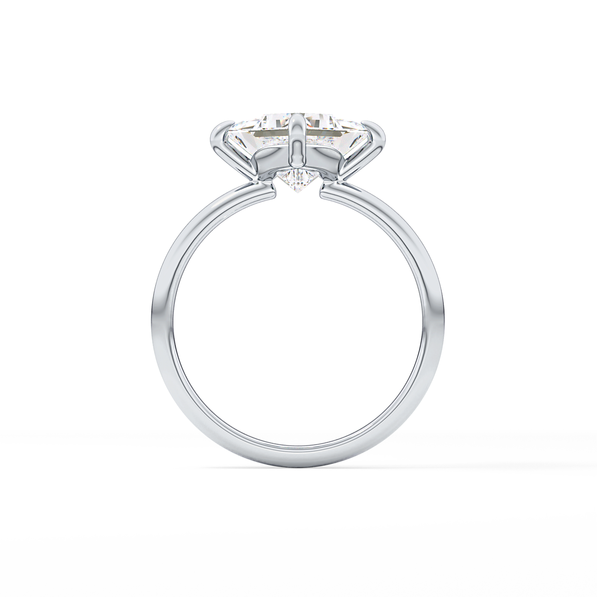 Princess Hidden Halo Lab Grown Diamond Engagement Ring