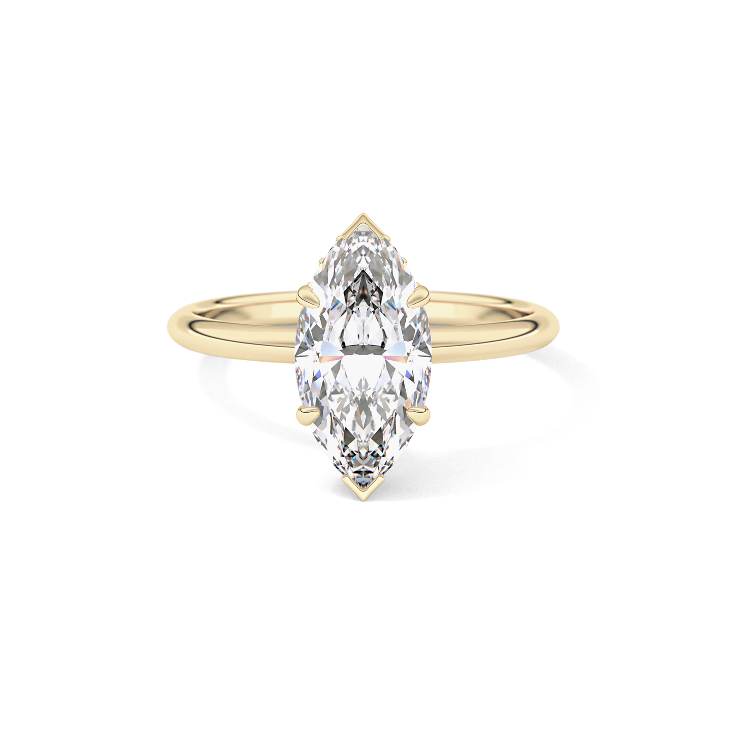 Marquise Hidden Halo Lab Grown Diamond Engagement Ring