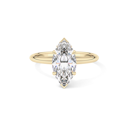 Marquise Hidden Halo Lab Grown Diamond Engagement Ring