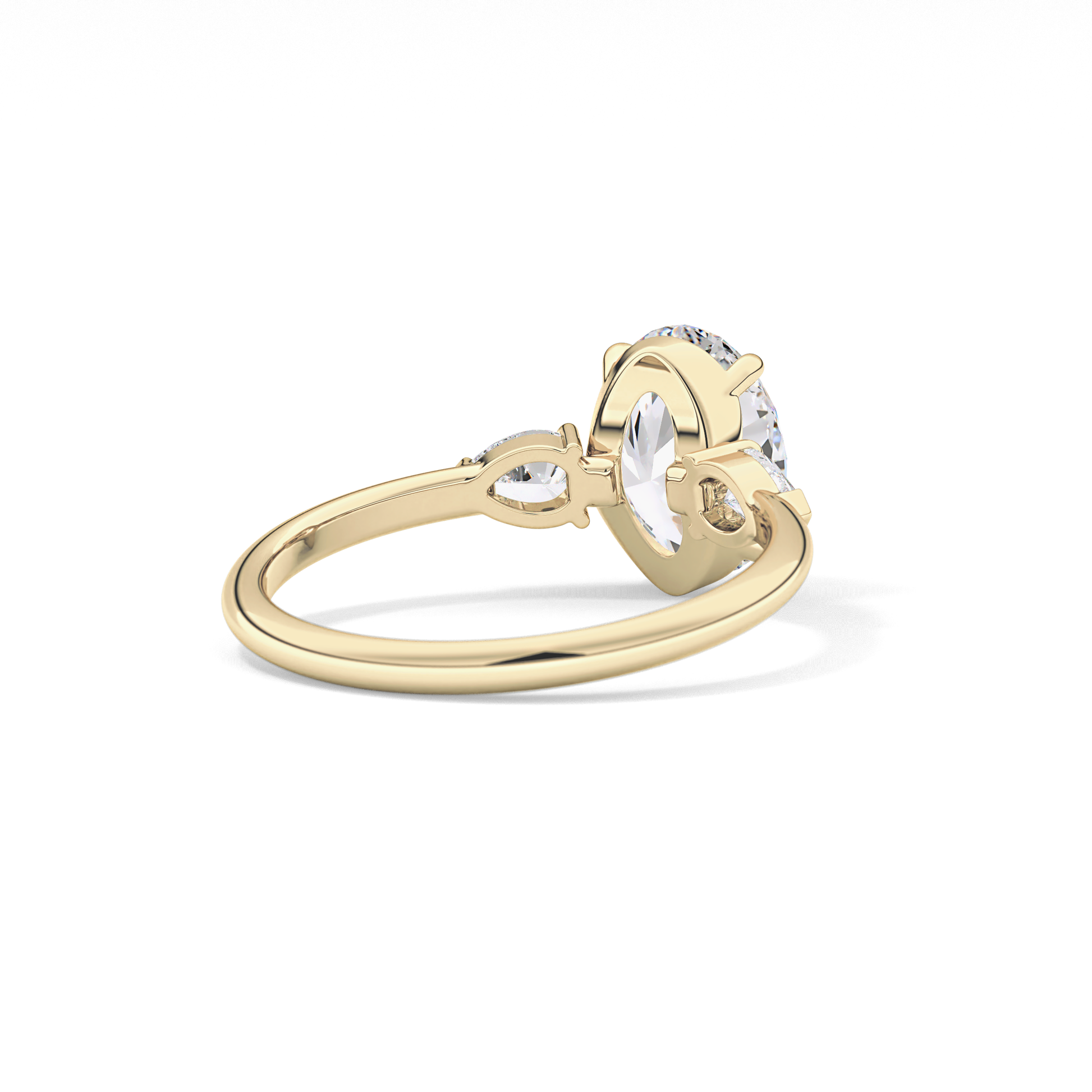 Oval Three Stone Lab Grown Diamond Engagement Ring