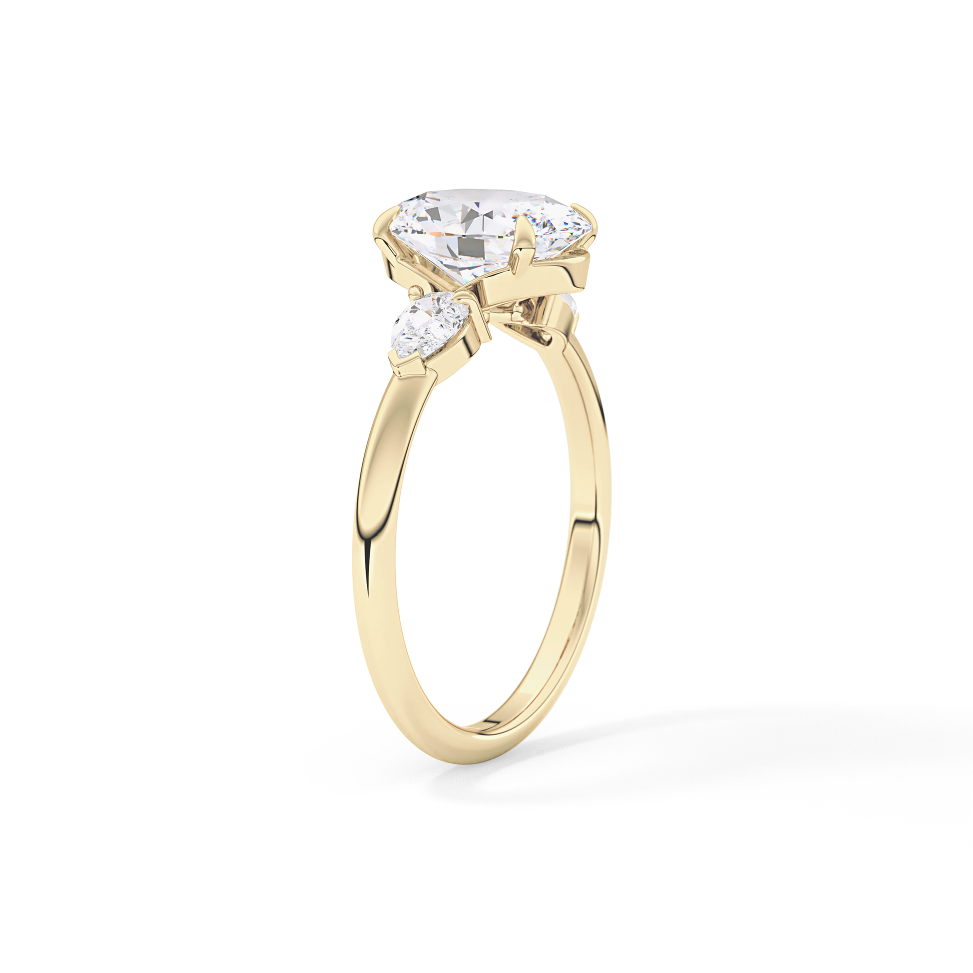 Oval Three Stone Lab Grown Diamond Engagement Ring
