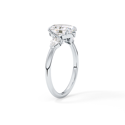 Oval Three Stone Lab Grown Diamond Engagement Ring