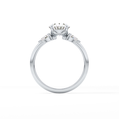 Oval Three Stone Lab Grown Diamond Engagement Ring