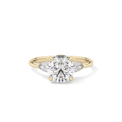 Round Three Stone Lab Grown Diamond Engagement Ring