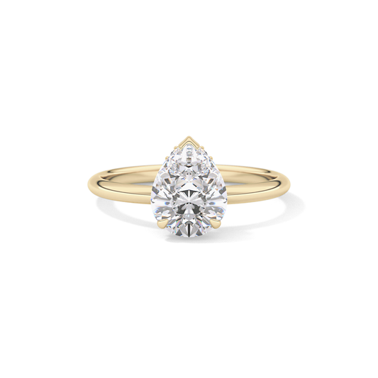 Pear Hidden Halo Lab Grown Diamond Engagement Ring