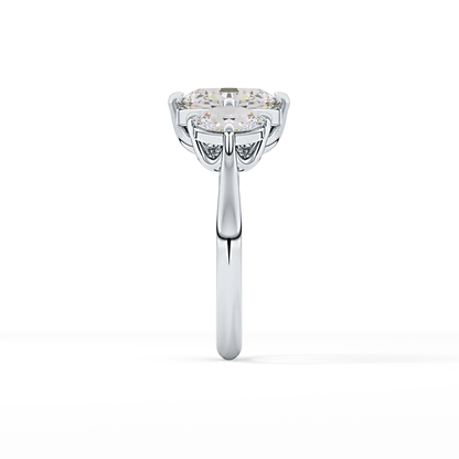 Oval Three Stone Lab Grown Diamond Engagement Ring