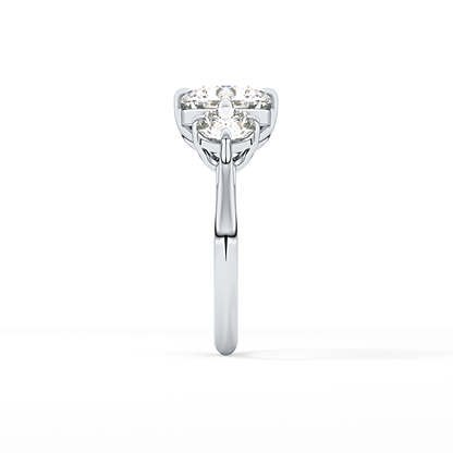 Round Three Stone Lab Grown Diamond Engagement Ring