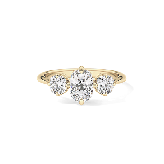 Cushion Three Stone Lab Grown Diamond Engagement Ring
