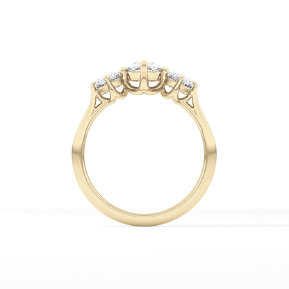 Cushion Three Stone Lab Grown Diamond Engagement Ring