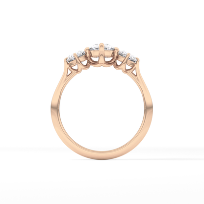 Cushion Three Stone Lab Grown Diamond Engagement Ring