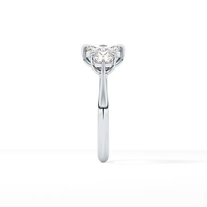 Cushion Three Stone Lab Grown Diamond Engagement Ring
