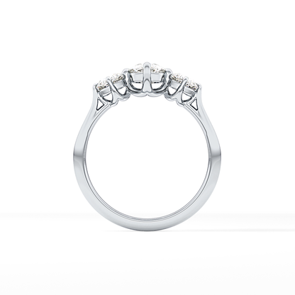Cushion Three Stone Lab Grown Diamond Engagement Ring