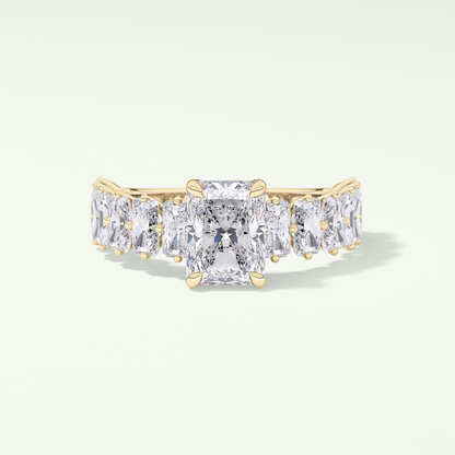 Radiant Pave Lab Grown Diamond Engagement Ring