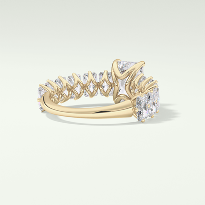 Radiant Pave Lab Grown Diamond Engagement Ring