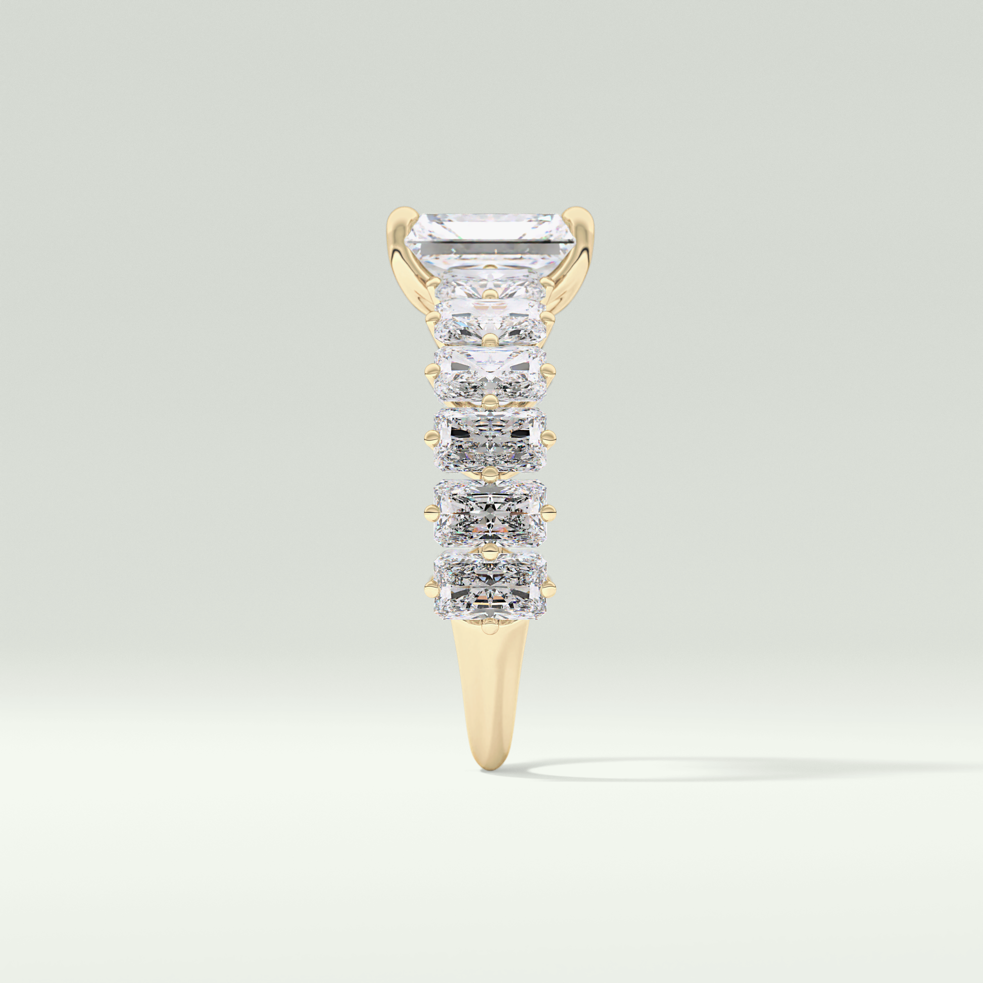 Radiant Pave Lab Grown Diamond Engagement Ring