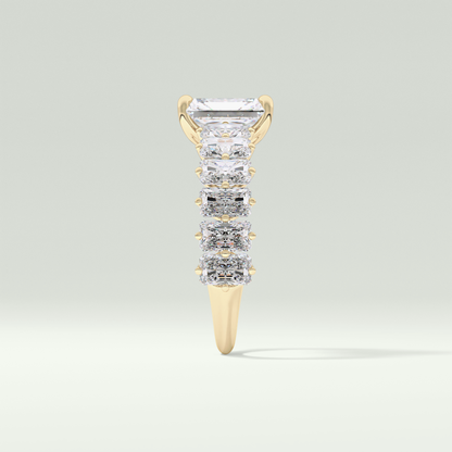 Radiant Pave Lab Grown Diamond Engagement Ring