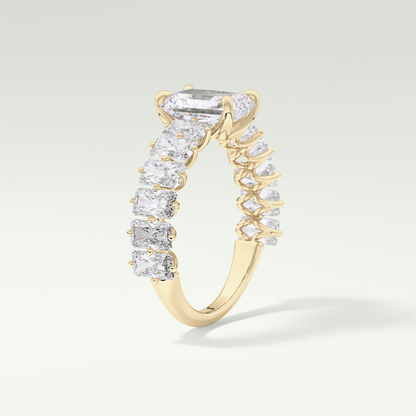 Radiant Pave Lab Grown Diamond Engagement Ring