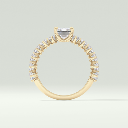 Radiant Pave Lab Grown Diamond Engagement Ring