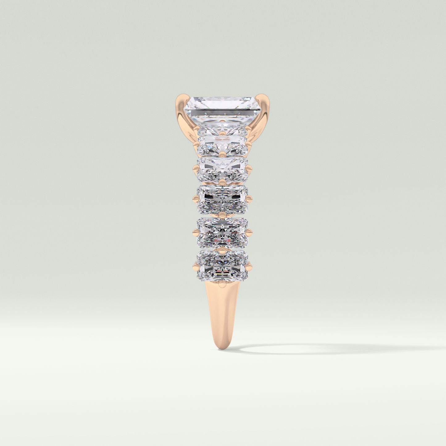 Radiant Pave Lab Grown Diamond Engagement Ring