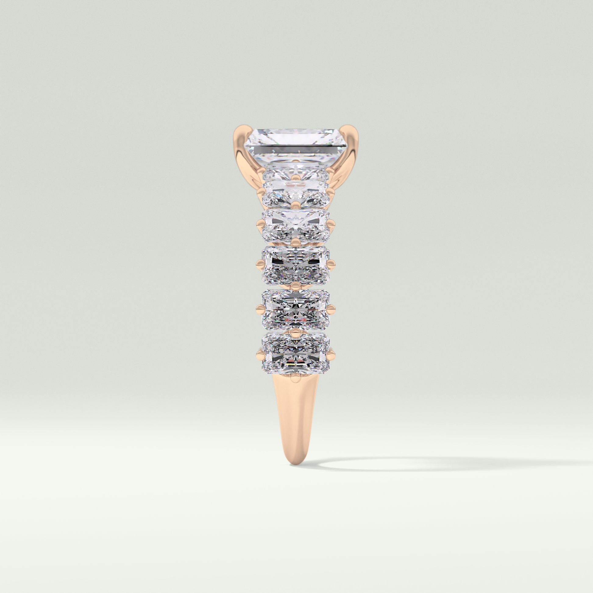 Radiant Pave Lab Grown Diamond Engagement Ring